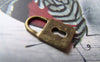 Accessories - 20 Pcs Of Antique Bronze Lovely Lock Charms 11x18mm A3374