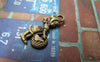 Accessories - 20 Pcs Of Antique Bronze Lovely Mushroom Girl Charms Double Sided 12x21mm A693