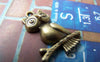 Accessories - 20 Pcs Of Antique Bronze Lovely Owl Charms 18x24mm A139