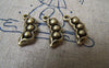 Accessories - 20 Pcs Of Antique Bronze Lovely Pea Pod Charms Pendants 7x16mm A354