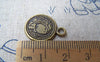Accessories - 20 Pcs Of Antique Bronze Lovely Princess Round Charms 16mm A4001