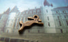 Accessories - 20 Pcs Of Antique Bronze Lovely Rabbit Charms 8x14mm A3453