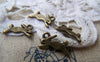 Accessories - 20 Pcs Of Antique Bronze Lovely Rabbit Charms 8x14mm A3453
