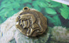 Accessories - 20 Pcs Of Antique Bronze Lovely Roman Warrior Charms 21x25mm Double Sided A4261