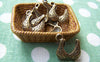 Accessories - 20 Pcs Of Antique Bronze Lovely Swirly Bra Charms 14x15mm A527