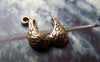 Accessories - 20 Pcs Of Antique Bronze Lovely Swirly Bra Charms 14x15mm A527