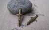 Accessories - 20 Pcs Of Antique Bronze Lovely Sword Charms 13x28mm A2896
