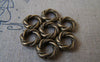 Accessories - 20 Pcs Of Antique Bronze Lovely Twisted Coiled Ring 11mm A2374