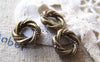 Accessories - 20 Pcs Of Antique Bronze Lovely Twisted Coiled Ring 11mm A2374