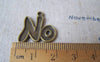 Accessories - 20 Pcs Of Antique Bronze Lovely Word No Charms 20x22mm A4691