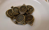 Accessories - 20 Pcs Of Antique Bronze Mechanical Watch Clock Charms Pendants 12x20mm A7339