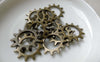 Accessories - 20 Pcs Of Antique Bronze Mechanical Watch Movement Gear Charms Pendants 20mm A6541