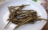 Accessories - 20 Pcs Of Antique Bronze Metal Pin Spikes Charms 5x39mm A1493