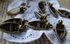 Accessories - 20 Pcs Of Antique Bronze Motor Boat Fishing Boat Charms 8x22mm A948