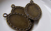 Accessories - 20 Pcs Of Antique Bronze Oval Cameo Base Settings Match 17x23mm Cameo A5771
