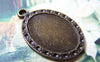 Accessories - 20 Pcs Of Antique Bronze Oval Cameo Base Settings Match 17x23mm Cameo A5771