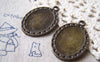 Accessories - 20 Pcs Of Antique Bronze Oval Cameo Base Settings Match 17x23mm Cameo A5771