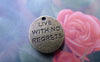 Accessories - 20 Pcs Of Antique Bronze Oval Charms Pendants 13x15mm A7598