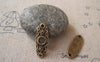 Accessories - 20 Pcs Of Antique Bronze Oval Flower Connector Charms 9x25mm A5228