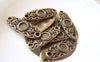 Accessories - 20 Pcs Of Antique Bronze Oval Flower Connector Charms 9x25mm A5228