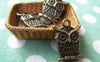 Accessories - 20 Pcs Of Antique Bronze Owl Charms Pendant 15x19mm A101