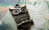 Accessories - 20 Pcs Of Antique Bronze Owl Charms Pendant 15x19mm A101