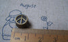 Accessories - 20 Pcs Of Antique Bronze Peace Symbol Beads Charms 7x10mm A4895