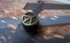 Accessories - 20 Pcs Of Antique Bronze Peace Symbol Beads Charms 7x10mm A4895