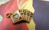 Accessories - 20 Pcs Of Antique Bronze Poker Cards Royal Flush Charms 13x20mm A5197