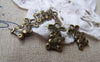 Accessories - 20 Pcs Of Antique Bronze Rabbit Carrot Charms Double Sided 10x15mm A2873