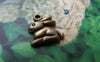 Accessories - 20 Pcs Of Antique Bronze Rabbit Charms 13x14mm A668