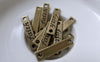 Accessories - 20 Pcs Of Antique Bronze Rectangular Bar Connector Charms 5.5x25mm A6343