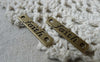 Accessories - 20 Pcs Of Antique Bronze Rectangular Bar Connector Charms 5.5x25mm A6343