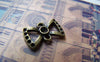 Accessories - 20 Pcs Of Antique Bronze Rhinestone Bow Tie Knot Connector 10x15mm A739