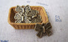 Accessories - 20 Pcs Of Antique Bronze Rhinestone Bow Tie Knot Connector Charms 14x17mm A3440