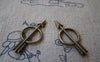 Accessories - 20 Pcs Of Antique Bronze Ring Arrow Charms 13x28mm A2318