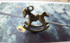 Accessories - 20 Pcs Of Antique Bronze Rocking Horse Charms 15x15mm A3399