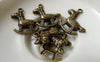 Accessories - 20 Pcs Of Antique Bronze Rocking Horse Charms 19x22mm A6414