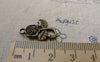 Accessories - 20 Pcs Of Antique Bronze Rose Flower Charms 15x21mm A6315