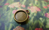 Accessories - 20 Pcs Of Antique Bronze Round Base Settings Pendant Double Sided Match 10mm Cabochon A5648