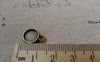 Accessories - 20 Pcs Of Antique Bronze Round Base Settings Pendant Double Sided Match 8mm Cabochon A5650