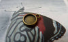 Accessories - 20 Pcs Of Antique Bronze Round Base Settings Pendant Double Sided Match 8mm Cabochon A5650