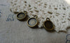 Accessories - 20 Pcs Of Antique Bronze Round Base Settings Pendant Double Sided Match 8mm Cabochon A5650