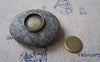 Accessories - 20 Pcs Of Antique Bronze Round Bezel Base Settings Match 14mm Cab A5011