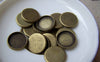 Accessories - 20 Pcs Of Antique Bronze Round Bezel Base Settings Match 14mm Cab A5011