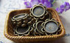 Accessories - 20 Pcs Of Antique Bronze Round Flower Cameo Bezel Base Settings Match 8mm Cabochon A3195