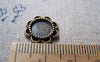 Accessories - 20 Pcs Of Antique Bronze Round Flower Cameo Bezel Base Settings Match 8mm Cabochon A3195