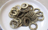 Accessories - 20 Pcs Of Antique Bronze Round Ring Charms 14mm A3112