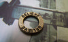 Accessories - 20 Pcs Of Antique Bronze Round Ring Charms 14mm A3112