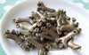 Accessories - 20 Pcs Of Antique Bronze Skating Shoes Charms 11x20mm A3285